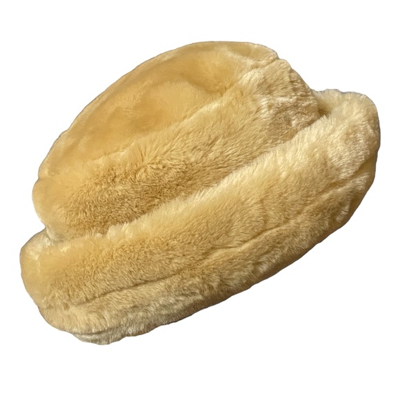 Faux Fur Fluffy Bucket Winter Hat Cream - Picture 5 of 10